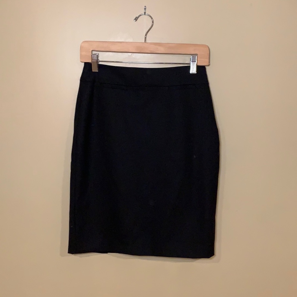 Banana Republic Black Pencil Skirt with Double Back Vent